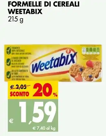 Tigros Formelle Di Cereali Weetabix 215g offerta