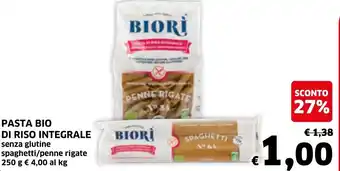 Ecu Discount Biori Pasta Bio di Riso Integrale 250 g offerta