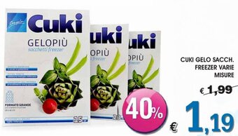 Cuki Gelo Sacch. Freezer Varie Misure