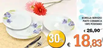 Borella Servizio Piatti Ceramica 18pz Positano