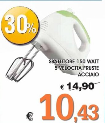 Sbattitore 150 Watt 5 Velocita Fruste Acciaio