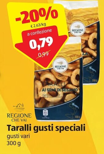 ALDI Regione Che Vai Taralli gusti speciali gusti vari 300 g offerta
