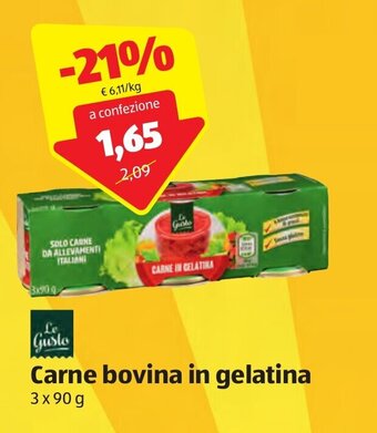 ALDI Le Gusto Carne bovina in gelatina 3x90 g offerta
