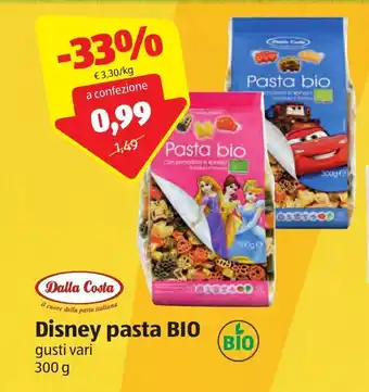 ALDI Dalla Costa Disney pasta Bio gusti vari 300 g offerta