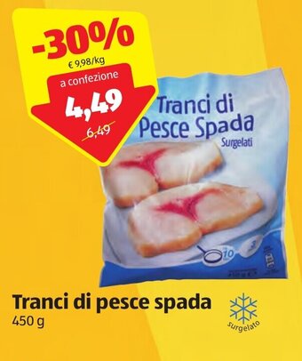 ALDI Tranci di pesce spada 450 g offerta