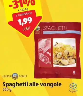 ALDI Cucina Nobile Spaghetti alle vongole 550 g offerta