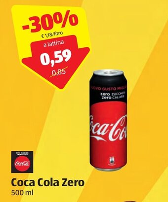 ALDI Coca Cola Zero 500 ml offerta