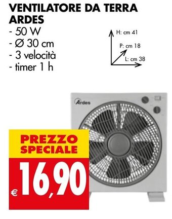 Tigros Ventilatore Da Terra Ardes offerta