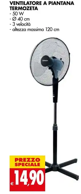 Tigros Ventilatore A Piantana Termozeta offerta