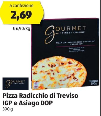 ALDI Gourmet Finest Cuisine Pizza Radicchio di Treviso IGP e Asiago DOP 390 g offerta