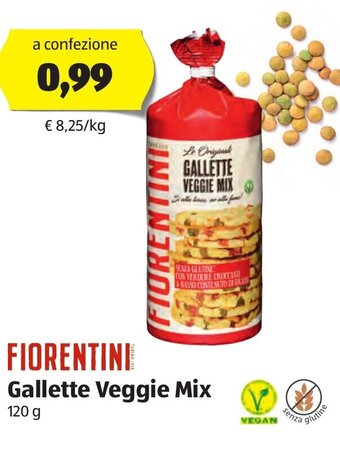 ALDI Fiorentini Gallette Veggie Mix 120 g offerta