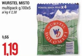 Hardis Wurstel Misto Multipack g.100x5 offerta