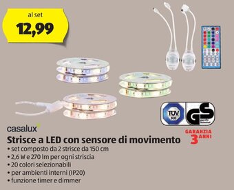 ALDI Casalux Strisce a LED con sensore di movimento offerta