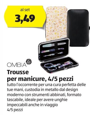 Ombia Trousse per manicure, 4/5 pezzi