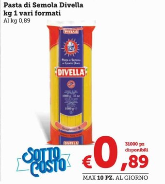 Divella Pasta di Semola kg 1 vari formati