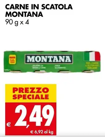 Tigros Carne In Scatola Montana 90g x 4 offerta