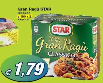 Prix Quality Star Gran Ragù ClassicO 180 g x 2 offerta