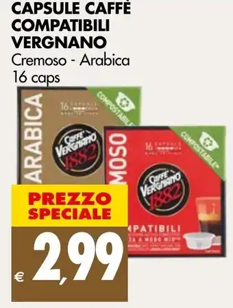 Tigros Capsule Caffe Compatibili Vergano 16 caps offerta