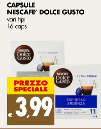 Tigros Capsule Nescafe' Dolce Gusto 16 caps offerta
