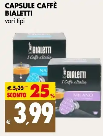 Tigros Capsule Caffe Bialetti offerta