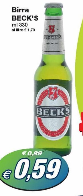 Prix Quality Beck's Birra 330 ml offerta