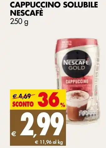 Tigros Cappuccino Solibile Nescafè 250g offerta