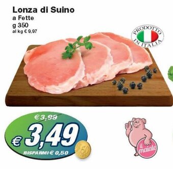 Prix Quality Lonza di Suino 350g offerta