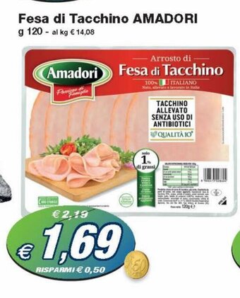 Prix Quality Amadori Fesa di Tacchino 120g offerta