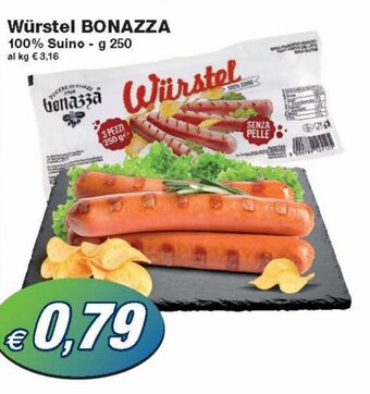 Prix Quality Bonazza Würstel 250g offerta