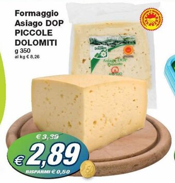 Prix Quality Piccole Dolomiti Formaggio Asiago Dop 350g offerta