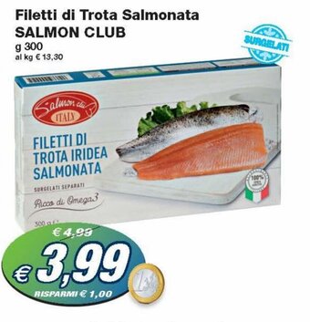 Prix Quality Salmon Club Filetti di Trota Salmonata 300g offerta