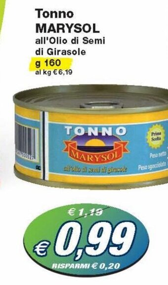 Prix Quality Marysol Tonno 160g offerta