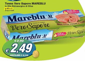 Prix Quality Mareblu Tonno Vero Sapore 60g x 3 pezzi offerta