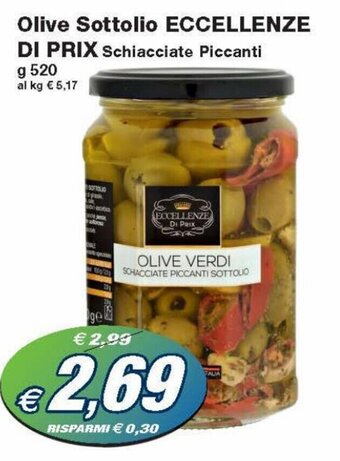 Prix Quality Eccellenze di Prix Olive Sottolio 520g offerta