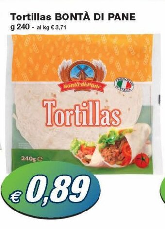 Prix Quality Bontà di Pane Tortillas 240g offerta