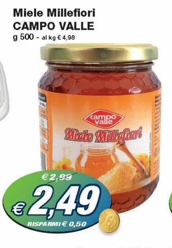 Prix Quality Campo Valle Miele Millefiori 500g offerta