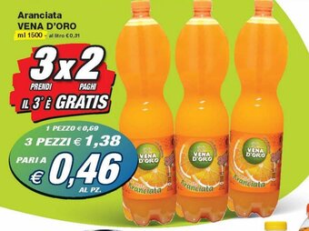 Prix Quality Vena D'Oro Aranciata 1500ml offerta