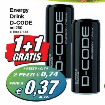 Prix Quality D-Code Energy Drink 250 ml offerta