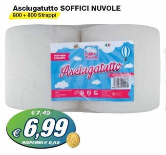 Prix Quality Soffici Nuvole Asciugatutto 800 + 800 Strappi offerta