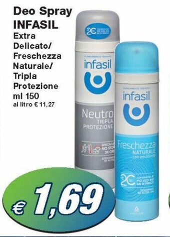 Prix Quality Infasil Deo Spray 150 ml offerta