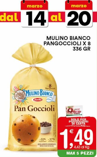 Mulino Bianco Pangoccioli x 8 336 gr
