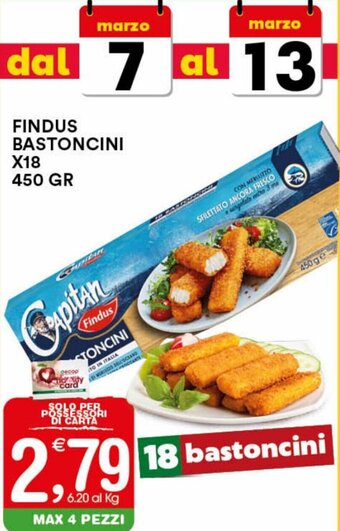 Gecop Findus Bastoncini x18 450 gr offerta