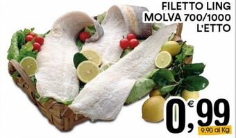 Gecop Filetto Ling Molva 700/1000 l'etto offerta