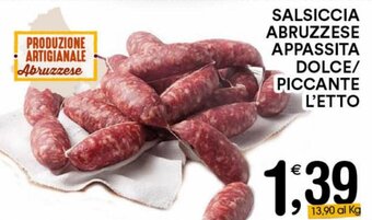 Gecop Salsiccia Abruzzese Appassita Dolce/Piccante l'etto offerta