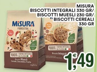 Gecop Misura Biscotti Integrali 330 gr/ Biscotti Muesli 230 gr/ Biscotti Cereali 330 gr offerta
