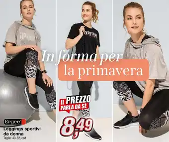 KiK Ergee Leggings sportivi da donna Taglie: 40-52, cad offerta