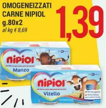 Hardis Nipiol Omogeneizzati Carne g.80x2 offerta