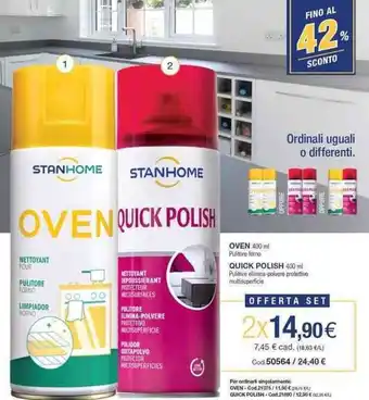 Stanhome Oven 400 ml e Quick Polish 400 ml