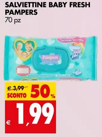 Tigros Salviettine Baby Fresh Pampers 70pz offerta