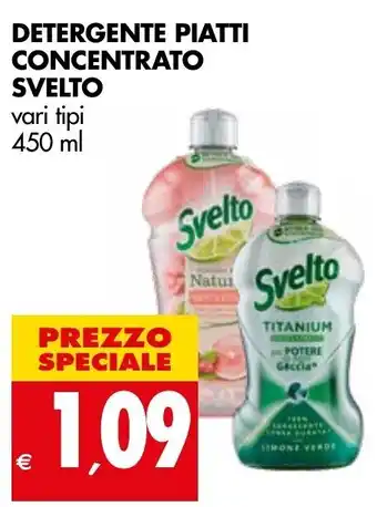 Tigros Detergente Piatti Concentrato Svelto 450ml offerta